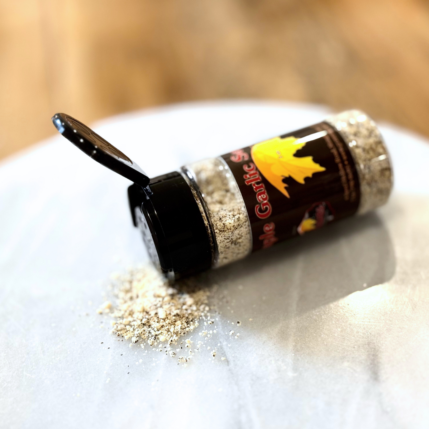 Maple garlic seasoning blend from Graves Maple Products, PA sweet and savory spice mix