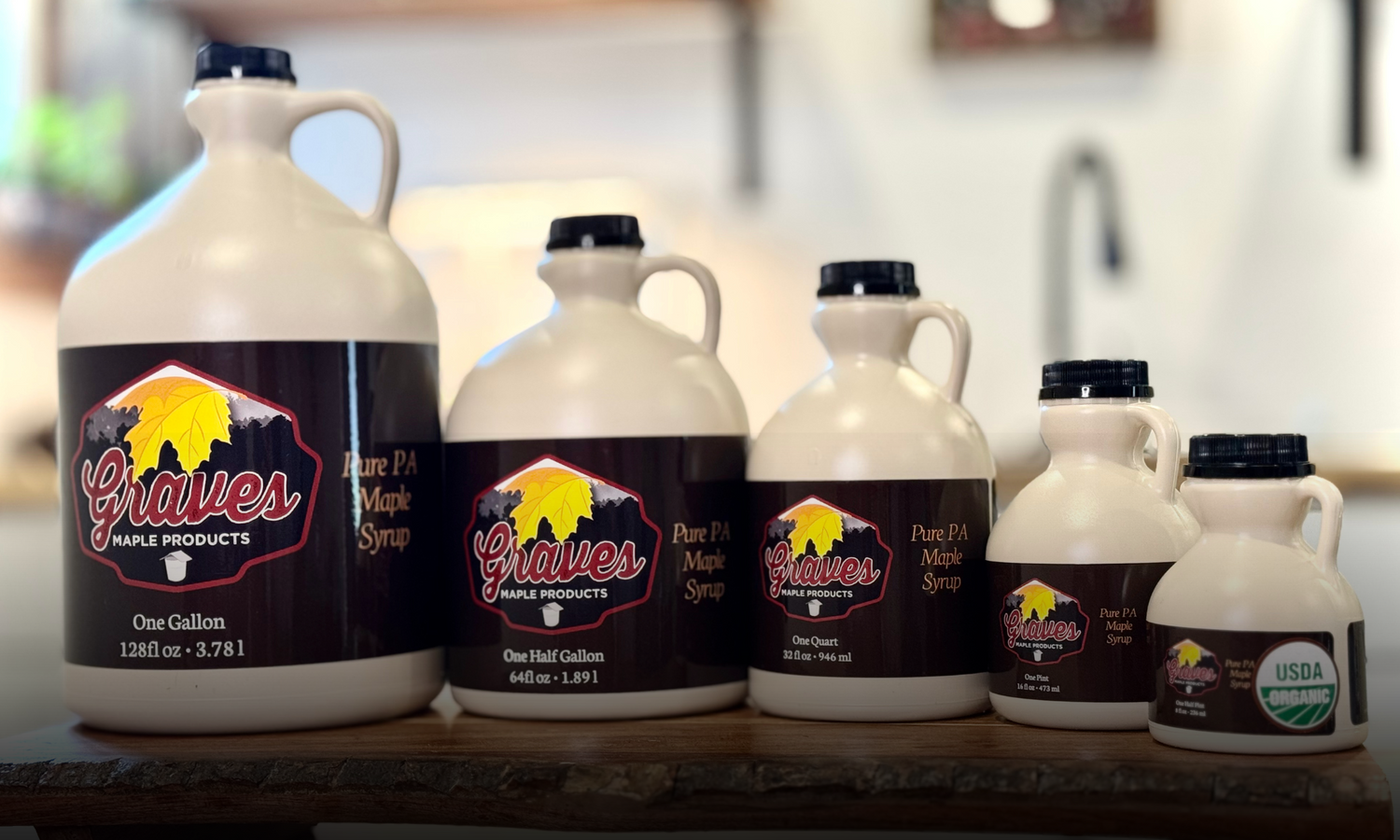 Graves Maple Products, Pure, PA Preferred, Organic Maple Syrup