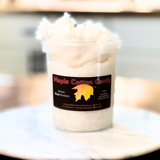 Fluffy Maple Cotton Candy from Graves Maple Products, Potter County PA