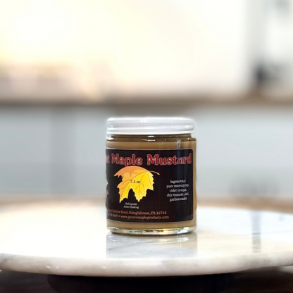 Maple mustard jar – sweet and tangy blend by Graves Maple Products, PA