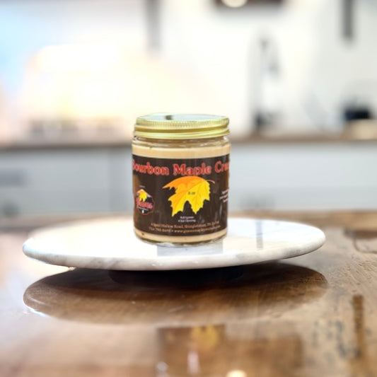 Bourbon maple cream spread on the dining room table
